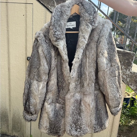 Vintage Bermans Women's Gray Fur Coat - Picture 1 of 2